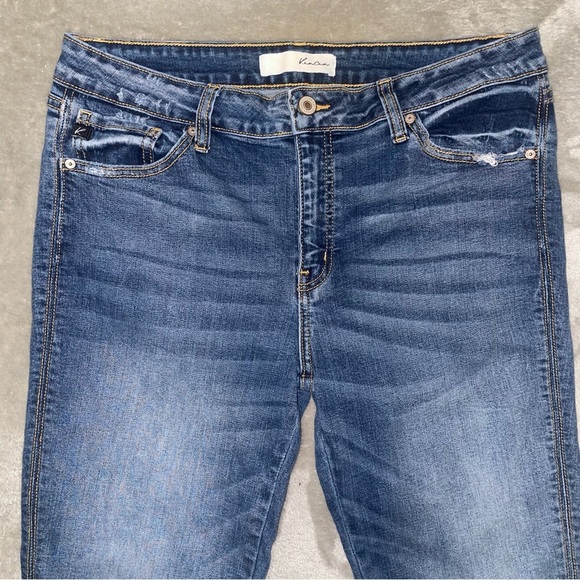 KanCan Ankle Cropped Distressed Hem Jeans Size 13/30 - Picture 2 of 11